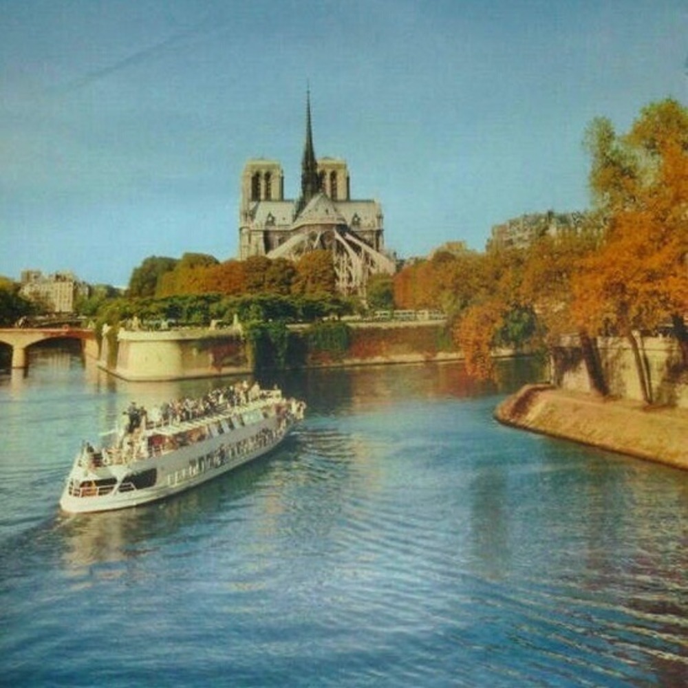 Vintage Paris La Seine Et Notre-Dame French Government Travel Poster 24x39 Vtg